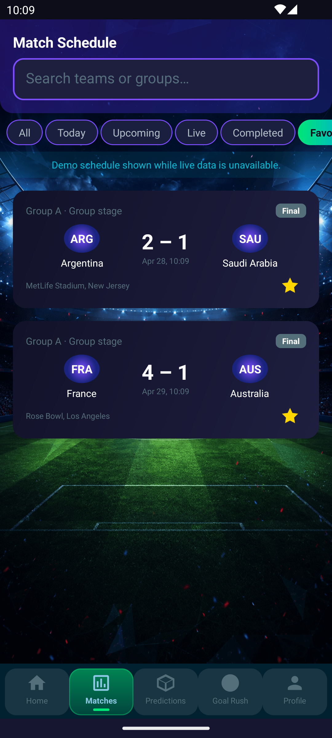 Semi-Finals — World Cup 2026 live GoalStream
